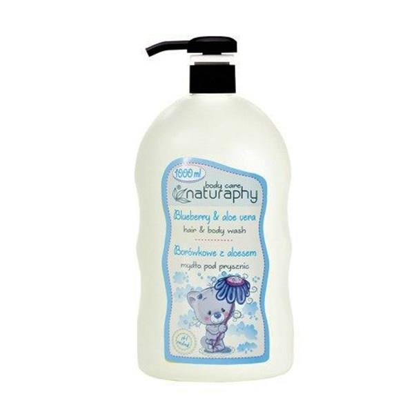 شامپو سر و بدن کودک ناتورافی مدل Blueberry  Aloevera حجم 1000 میلی لیتر